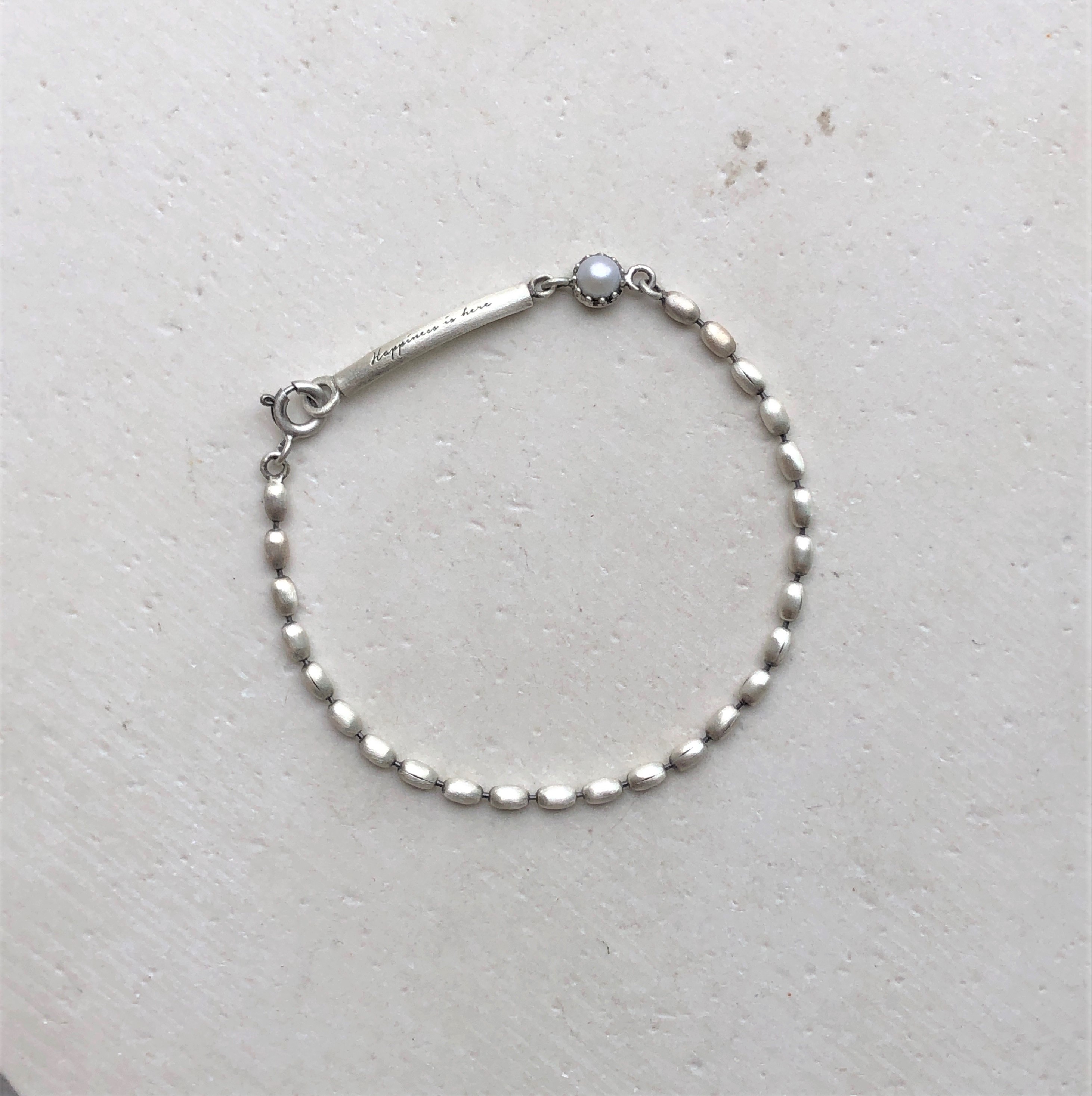 Slimball chain Bracelet 1 _ Stick pendant